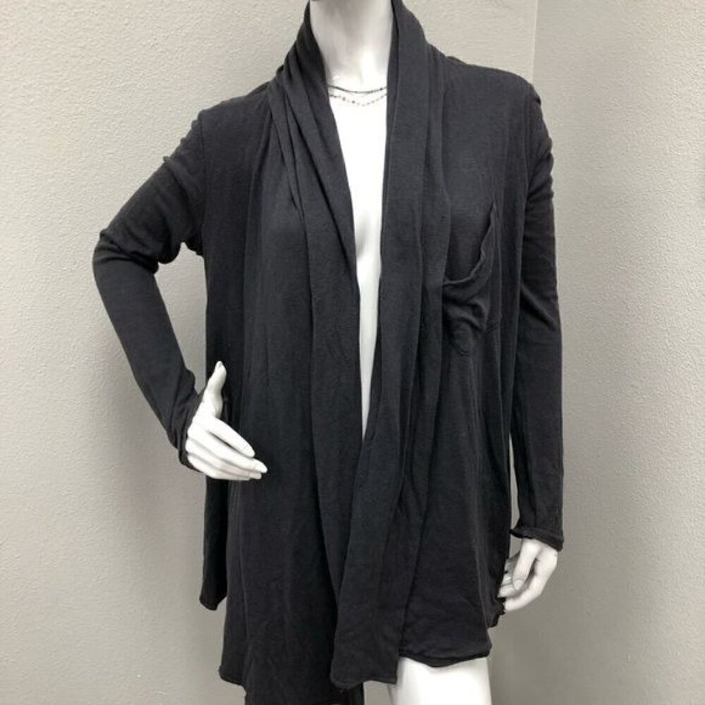T by Alexander Wang Gray Open Front Cardigan Pima Cotton Womens XS